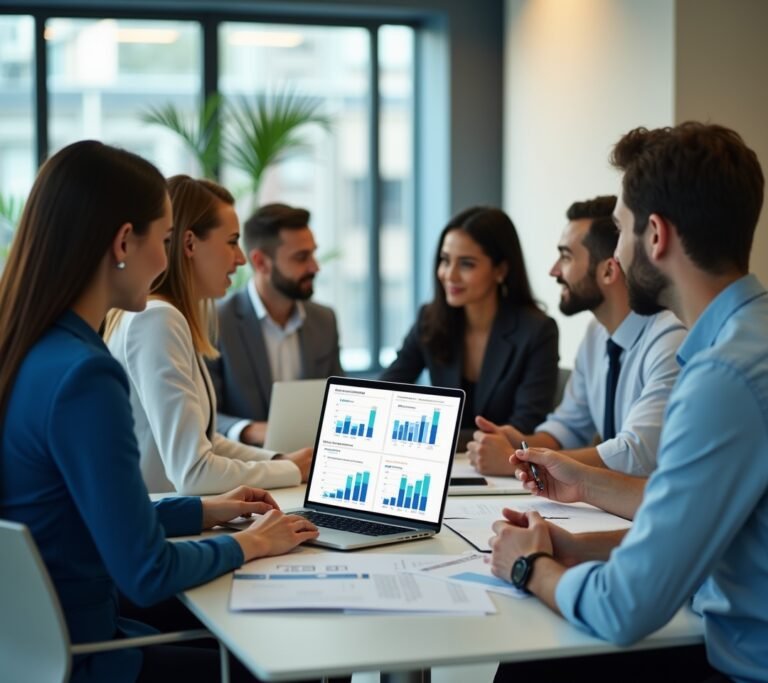 Growing team in an expanding office space with new desks