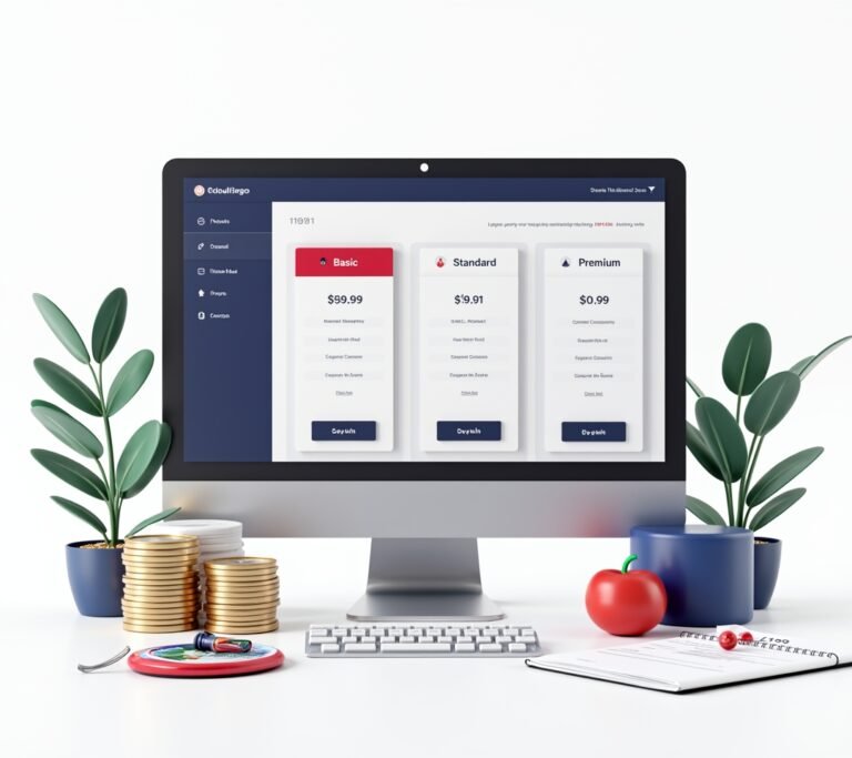 Business owner reviewing a low-cost payroll pricing table on a laptop